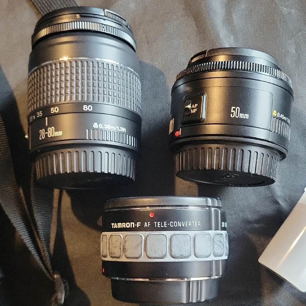 Canon EOS Rebel 2000 Silver Camera Lot